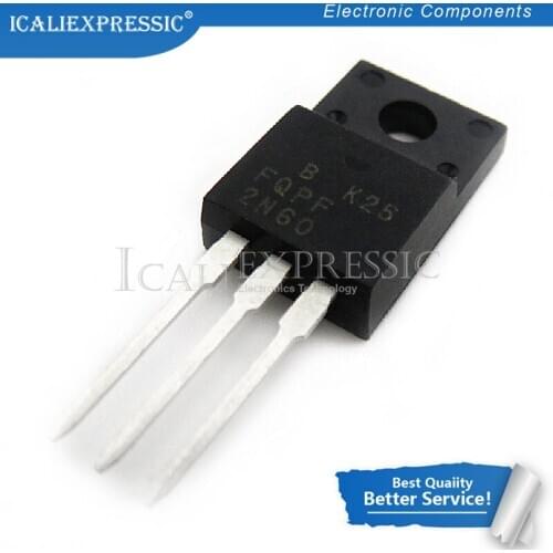 10PCS FQPF2N60C 2N60C 2N60 TO-220F 600V 2A new original In Stock