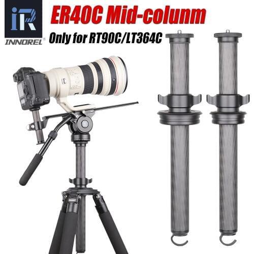ER40C 10 Layers Carbon Fiber Tripod Mid Column 40mm Tube Lifting Extension Rod Mount Suit RT90C/LT364C For DSLR Camera Camcorder