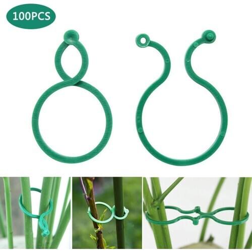 100pcs Greenhouse Plant Clips Clamps Support For Plants Hanging Vine Garden Vegetables Tomatoes Holder Vine Support Garden Tools