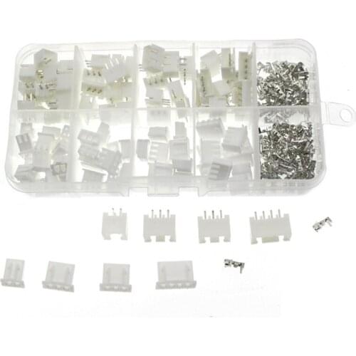 250Pcs 2.54mm XH2.54 2P 3P 4 Pin Connector Plug + Straight Needle + Terminal Socket Pin Header Wire Adaptor Y a S