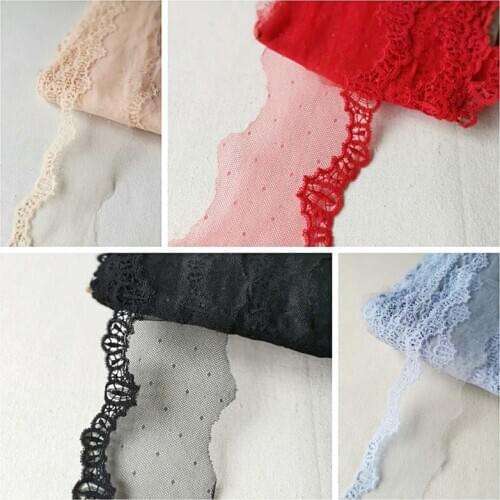 40Yards Vintage Sewing Lace Fabric Trim Mesh Ribbon 8cm Wide Handmade Supply for DIY Craft for Garment Accessories