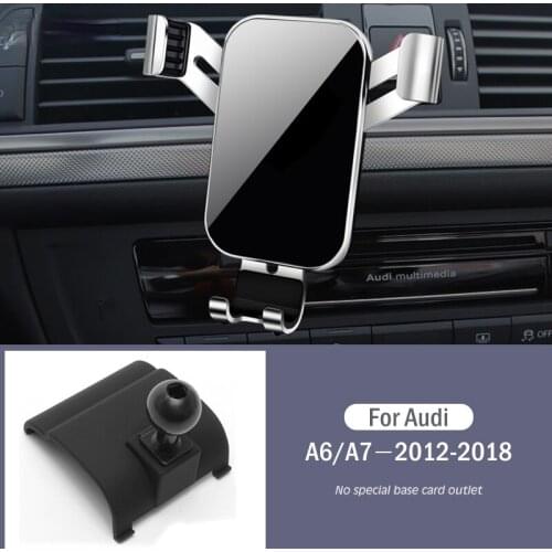 Car Mobile Phone Holder Air Vent Mounts Stand GPS Gravity Navigation Bracket For Audi A6 A7 4GH 4GJ 2012-2018 Car Accessories