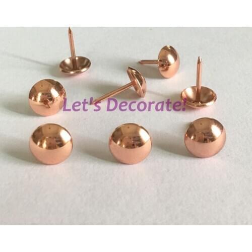 Free DHL shipping 3000pcs/lot 11mm Rose Gold Plated Home or Garden Decorative Tack, Hobnail, Upholstery Nail