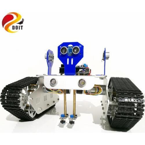 Wireless handle/joystick control kit with Uno R3 for Arduino smart robot tank car chassis Tracking Obstacle Avoidance toy