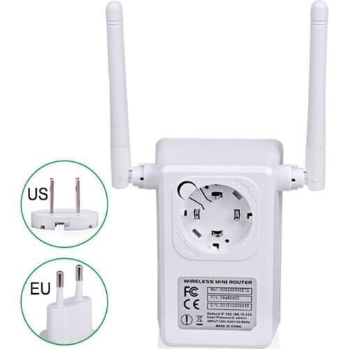 New Wireless Wifi Extender Repeater Dual Antenna 300Mbps Repeater Extender 802.11N Booster Extender Repeaters Dropshipping