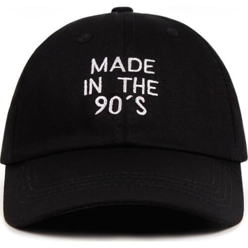 2020 New MADE IN THE 90S Embroidery Dad Hat 100% Cotton Women Men Fashion Baseball Cap Snapback MADE IN THE 90 S Summer Caps