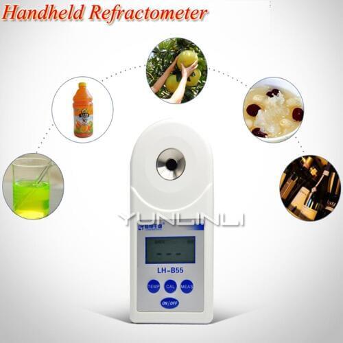 Digital Sugar Refractometer Handheld Measuring Sugar Content Tool For Honey Fruit Concentration Use Meter Refractometer LH-B55