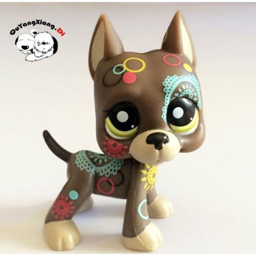 CWG021 Pet Shop Animal Gray Floral Tattoo Great Dane Dog action Figure cute puppy