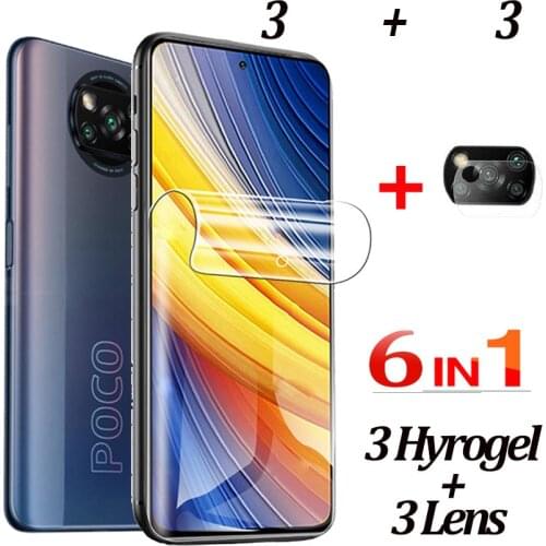For poco x3 Hydrogel Film full cover xiaomi poco x3 nfc phone Screen protector poco f2 pro camera film xiomi poco x3 not glass