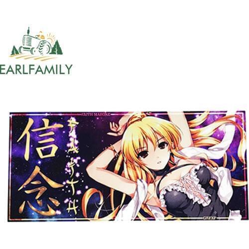 EARLFAMILY 13cm x 6cm Faith Marone Anime Style Slap Vinyl Sticker for Window Bumper Decal Funny Car Stickers Waterproof Decor