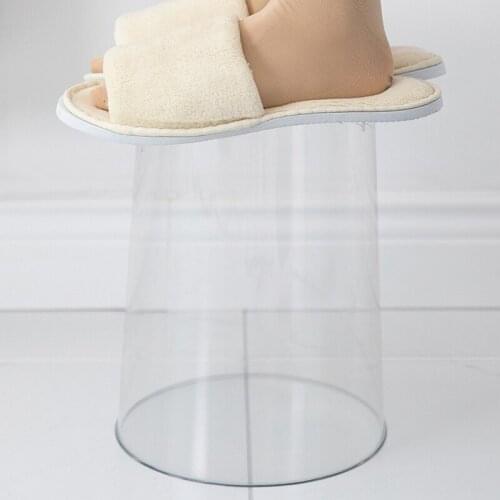 2PCS Creative Simple Transparent Trash Can Household Toilet Bathroom Large Living Room Kitchen Bedroom Office