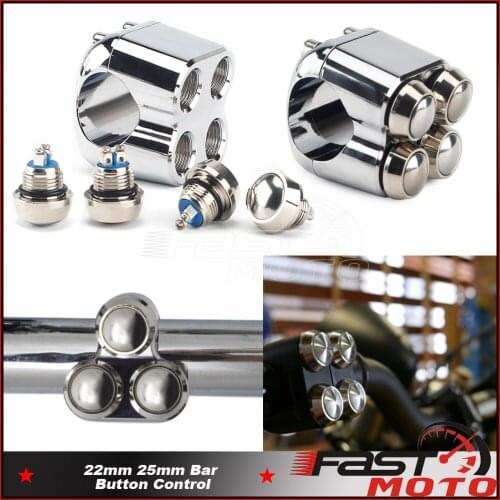 M-Unit Controller 25MM Handlebar 22MM Bar Button Control Universal Gear 4 Button Swich Control for Cafe Racer Bobber Chopper