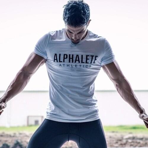 2019 New Men Cotton Short Sleeve T Shirt Fitness Bodybuilding Shirts Male Brand tee tops Fashion t-shirt men costume