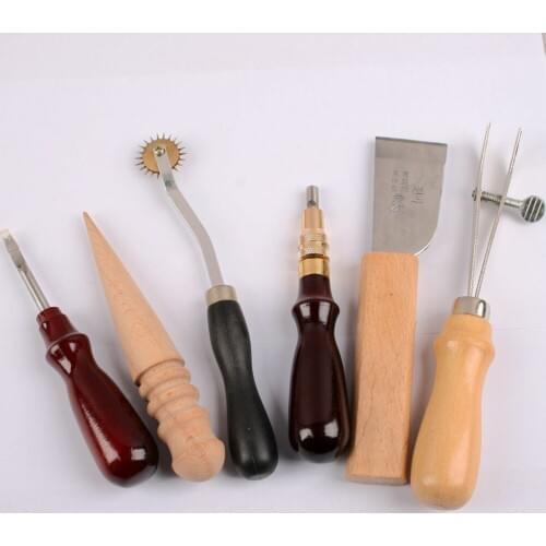 Leather Craft Tool Set Tools Kit For Leathercraft Stamp Craftool Punch Hole Diy