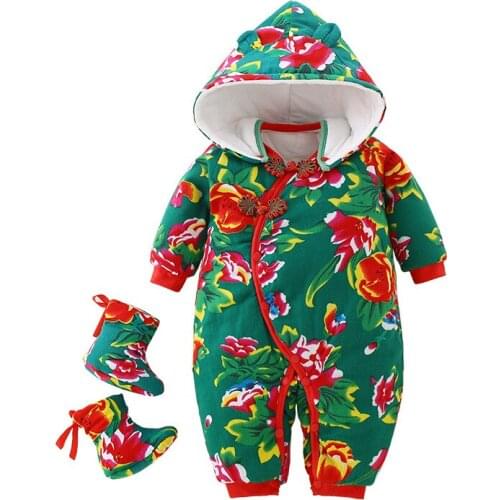 Fall Winter Newborn Baby Girls Boys Clothes Outfits Rompers for Infant Baby Hooded Jumpsuit 1st Birthday Costumes Rompers