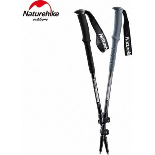 Naturehike Walking Stick 3 Sections External Lock 270g Trekking Pole Ultralight 7075 Aluminum Alloy Camping Hiking Pole