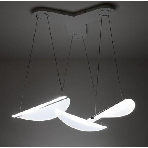 Nordic clothing store pendant lights living room dining room acrylic large leaf creative pendant lamps