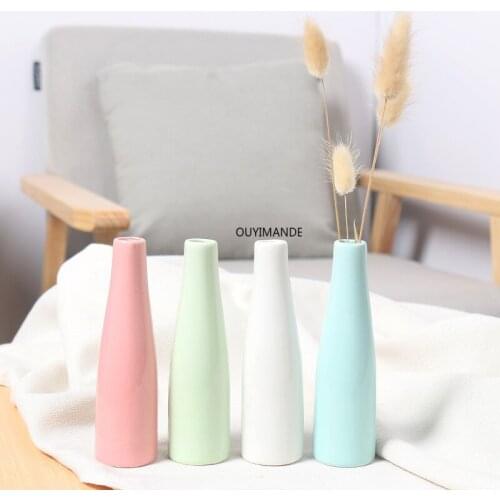 Nordic Ceramic Dried Flower Vase Living Room Desktop Flower Arrangement Nordic Creative Simple Small Fresh Small Vase Decoration