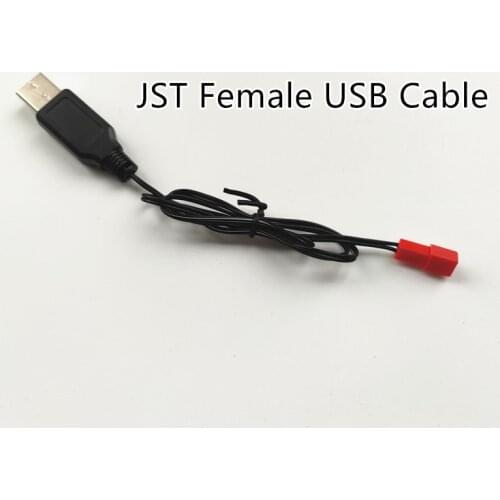 3.7V Black USB Charger Adapter Cable For Sky Viper Drone Helicopter Male Female