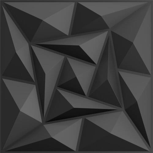 50x50cm Three-dimensional 3D Wall Panel Kitchen Living Room Waterproof Mural Sound Insulation Wall Sticker Bathroom Decor Black