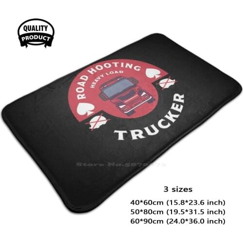 Funny Truck Driver Gifts - Wide Load - Truckers - Lorry Driver Gifts - Drivers 3D Soft Non-Slip Mat Rug Carpet Foot Pad Truck