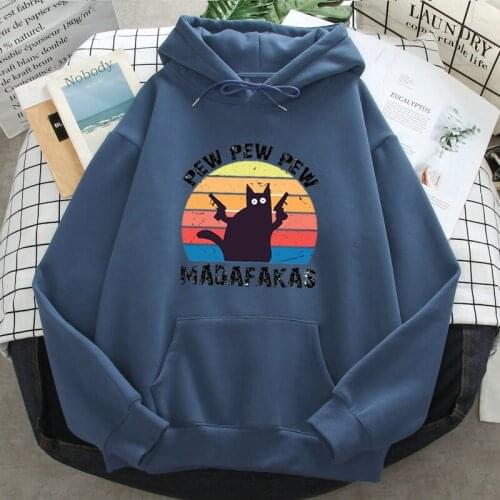 Pew Pew Madafakas Cat Female/Male Hoodie Harajuku K-pop Sweatshirt 2021 Autumn Sprint Casual Pullovers Hip Hop Woman Clothing