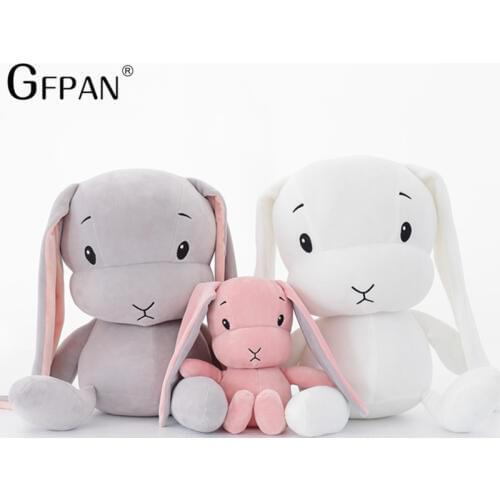 1pc 30cm Lucky Doll Kawaii Long Ear Stuffed Rabbit Soft plush Rabbit Animal Toy Birthday Christmas Gift Baby Kids Girl Toys