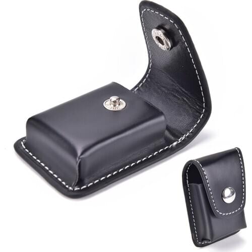 1Pc Windproof Zip Cigarette Lighter Gift Bag Small Box Case For Zippo Super Match High Leather Cover Men Box Holde