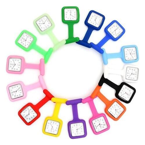 2020 Fob Watches Silicone Nurse Watch Brooch Tunic Fob Watch With Free Battery Doctor Medical Nurse Watch with broac nurse pock
