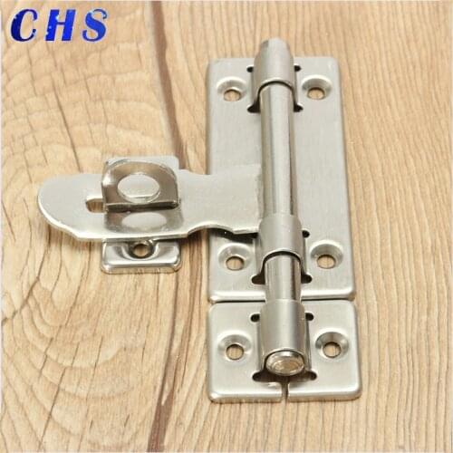 4Inch 5inch 6inch Stainless Steel Hardware Door Lock Barrel Bolt Latch Padlock Clasp Set Brushed Stainless Steel