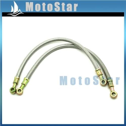 500mm Braided Oil Cooler Hose 10mm/10mm Banjo Bolt For Pit Dirt Motor Bike Motorcycle Motocross