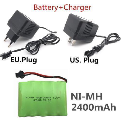 6v 2400mah AA NI-MH M Battery High capacity electric toy rechargeable battery Remote car ship robot with charger
