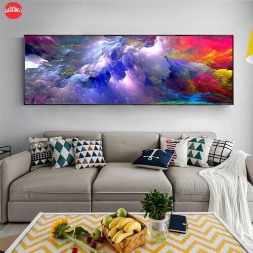 Diamond painting Abstract art, colorful clouds diamond embroidery full square/round drill puzzles gifts for the new year