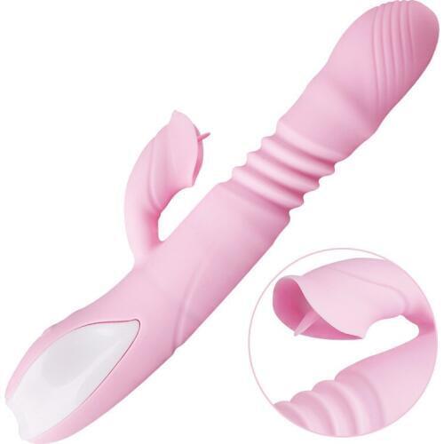 Automatic tongue licking 12 Mode rabbit vibrator Nipple Sucking Clitoris Licking Stimulator vibrator sex toys for woman