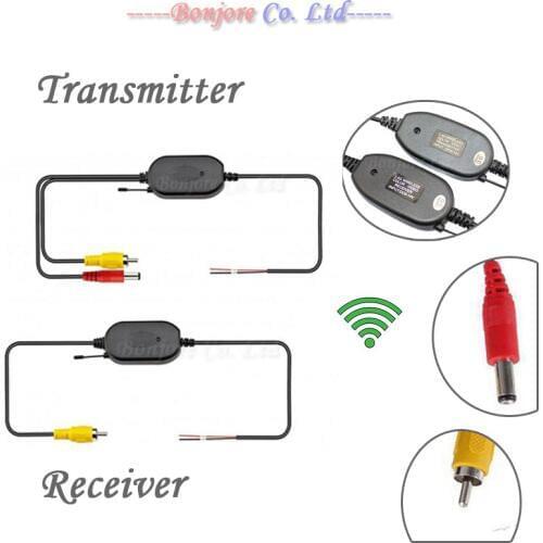 2.4G Wireless transmitter and receiver for Car Reverse Rear View backup Camera and Monitor Parking Assistance
