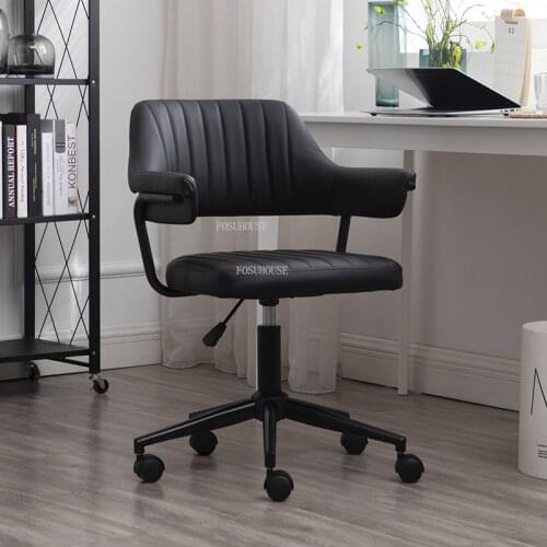 Simple Office Chair Home Comfortable Ergonomic Swivel Chair Breathable Student Dormitory Staff Meeting Leather Lift Office Chair