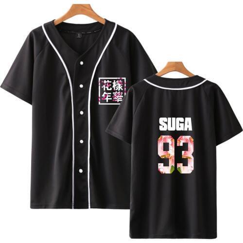 KPOP Bangtan Boys Korea baseball t shirt Women/Men Summer tshirt short sleeve t-shirt Hip Hop Harajuku t shirts Casual clothes