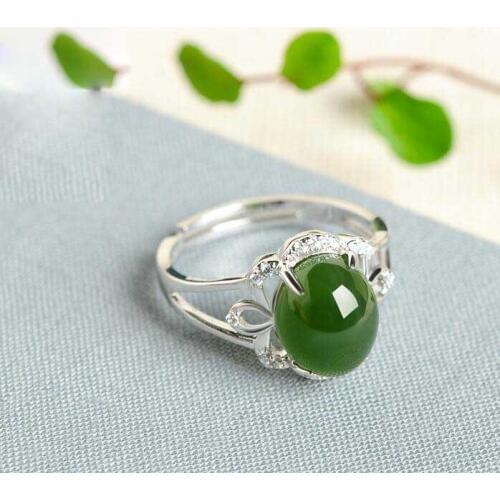 Fine jewelry 100% Jade 10mm Green Multicolor Jadeite laboratory-created 925 Silver Hook