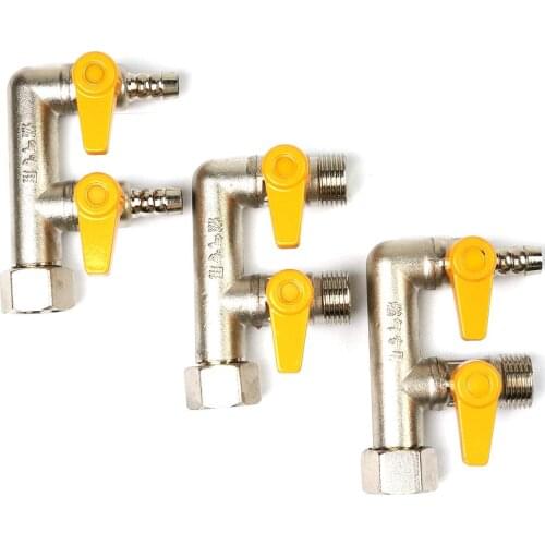DN15 F Type Shape Natural Gas Valve Hot Water Ball Rotatable Interface Combinations Home Garden