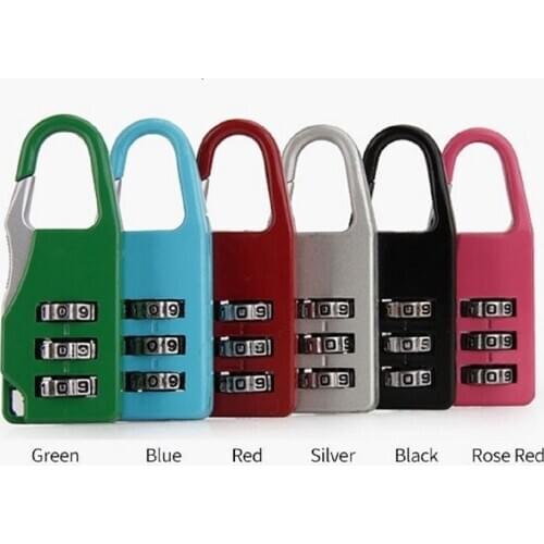 High Quality multiple colour Travel Password Lock Zinc Alloy Digit Code Security Padlocks Case for Suitcase Luggage Coded Lock