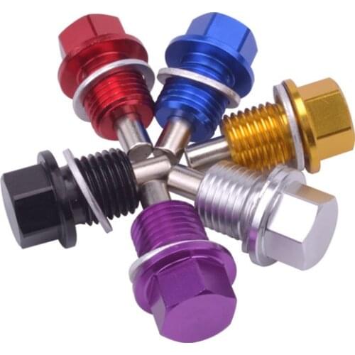 M14*1.5 Magnetic Oil Sump Nut Drain Oil Plug Screw Oil Drain Magnetic Oil Plug Nut JDM For Ford Honda Acura Mitsubishi 1 Pc