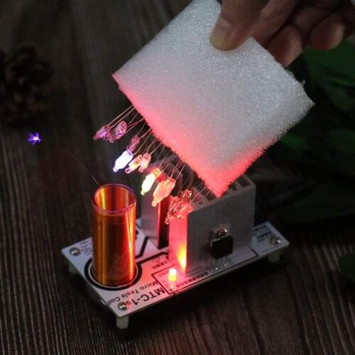 Mini Music Tesla Coil DIY Kits Wireless Transmission Experiment Model + Power