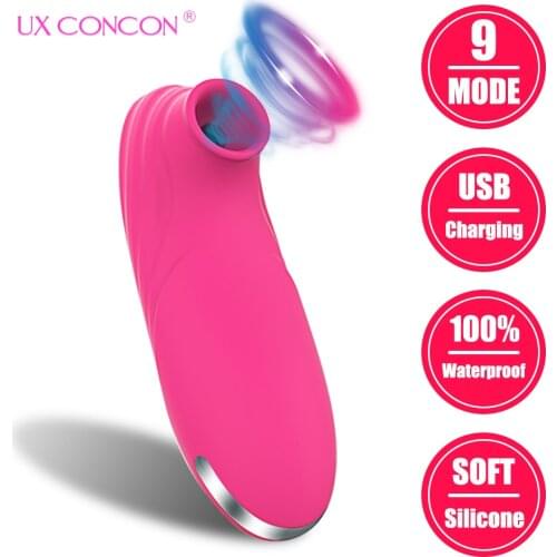 Powerful Clit Sucker Vacuum Vibrator Clitoris Sucking Nipple Sucking Tongue Vibrating Oral Licking Sex Toys for Adult Women
