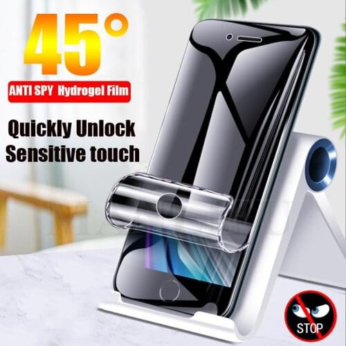3D Full Cover Soft Hydrogel Privacy Screen Protector for iPhone 12 Mini 11 Pro Max Anti Spy Film for iPhone X XS MAX XR 8 7 Plus