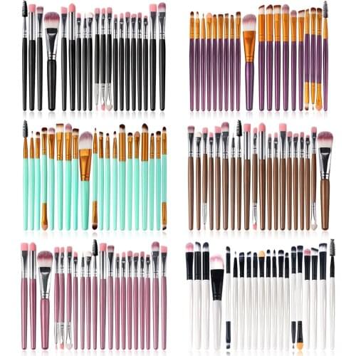 Thinkshow 20PCS Premium Brushes For Face Synthetic Fur Makeup Tools Of Cosmetics Set Multipul Colors Handle Brushes Set