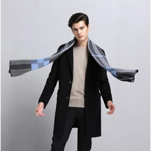 Newest fashion design casual scarves winter Mens 100% wool Scarf High Quality Warm Neckercheif Scarves