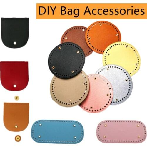 New Fashion Leather Handbags Knitting Shoulder Bag Flap Cover Bag Parts Craft Bag Bottom Accessories