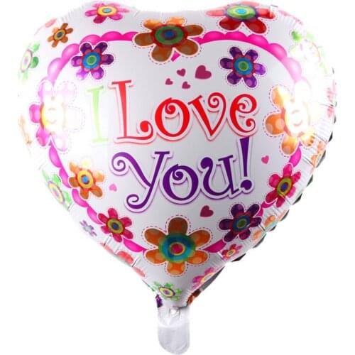 The new helium balloon wholesale Valentines Day heart-shaped balloon decoration party i love you balloon