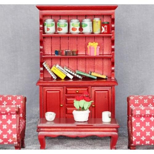 New Miniature Chinese Classical Wardrobe Mini Cabinet Bedroom Furniture Kits Home & Living For 1/12 Scale Dollhouse