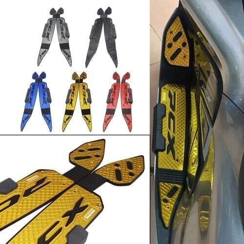 SEMSPEED with Logo 2PCS Footboards for Motorcycle Suitable For Honda PCX 125 150 2019 2020 Foot Pedal Footrest Motorbikes Parts